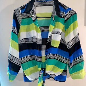 Crop Top Button Blouse